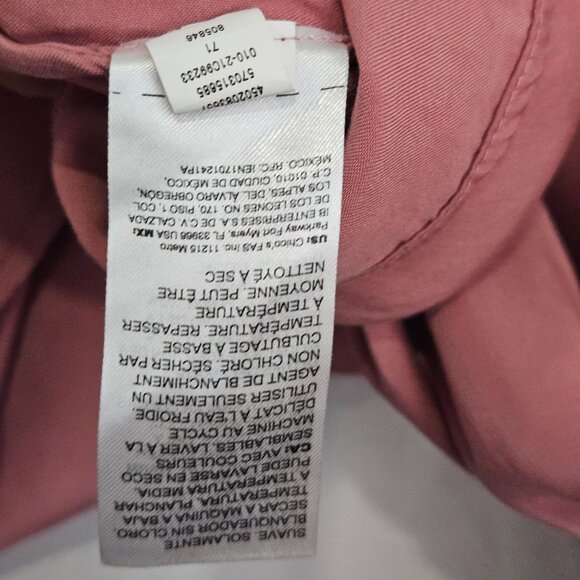 Chicos Womens Top Modal Long Sleeve Ruffle Blouse Size 2 Rose Pink Long Sleeve - Picture 9 of 13